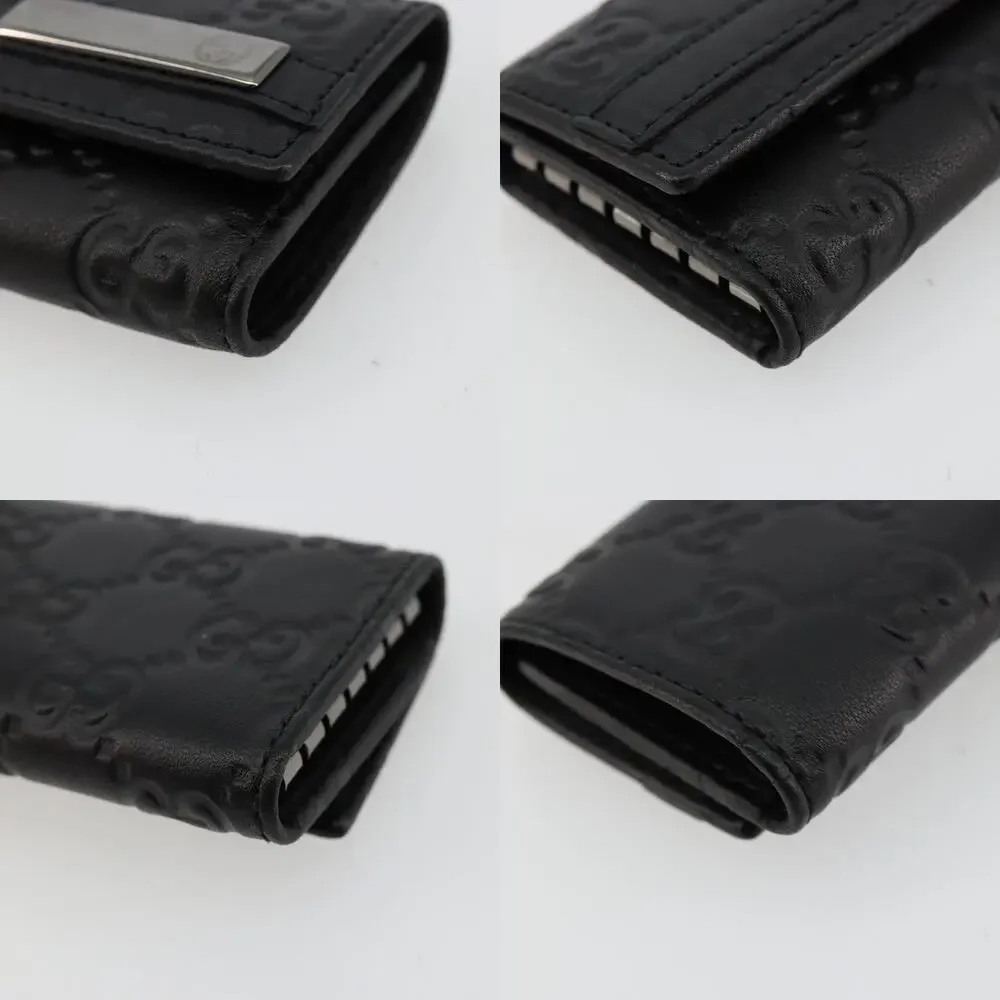 Gucci Guccissima GG Canvas Key Case Black